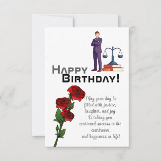To a brilliant lawyer's birthday card