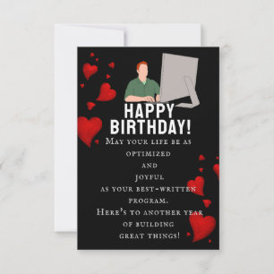 To a brilliant software engineer's birthday card