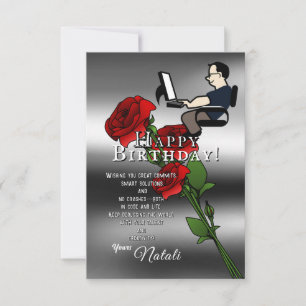 To a brilliant software engineer's birthday card
