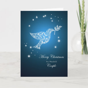 To a couple, Dove of peace Christmas card