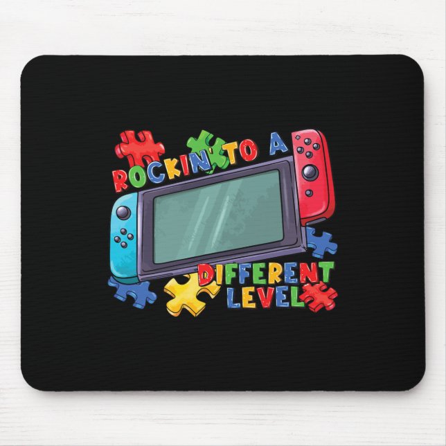 To A Different Level Gamer 2024 Video Game Autism  Mouse Mat (Front)
