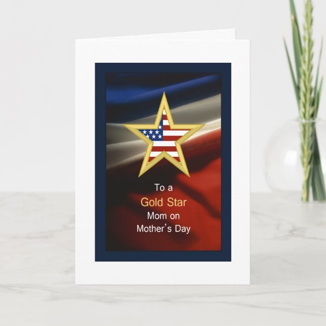 To a Gold Star Mum on Mother's Day - Tribute Card (Front)