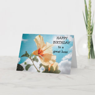 TO A "GREAT BOSS" HAVE A HAPPY BIRTHDAY CARD