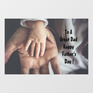 To A Great Dad Window Cling