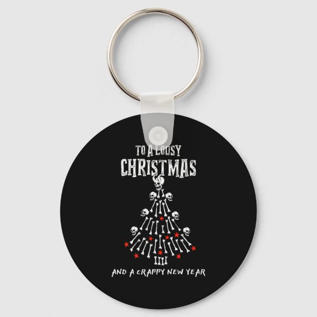 To A Lousy Christmas And A Crappy New Year (anti X Key Ring (Front)