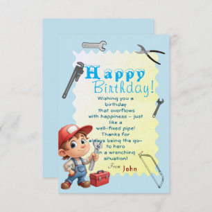 To a Plumber Card