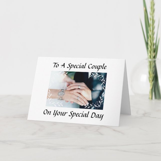 TO A SPECIAL COUPLE ON YOUR WEDDING DAY CARD (Front)