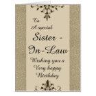 To a special sister-in-law big birthday card