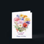 To a Special Sister Pink Yellow Roses Birthday Holiday Card<br><div class="desc">For a Special Sister Pink Yellow Roses Birthday</div>