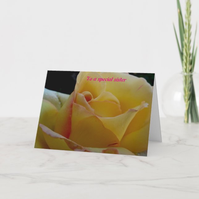 To a special sister thank you card (Front)