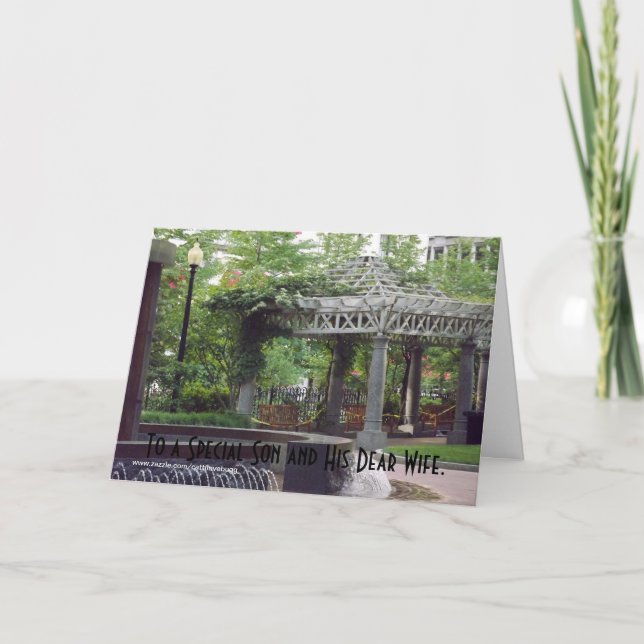 To a Special Son & His Dear Wife Anniversary Card (Front)