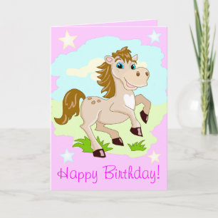 To a Very Special Girl Happy Horse Stars Card