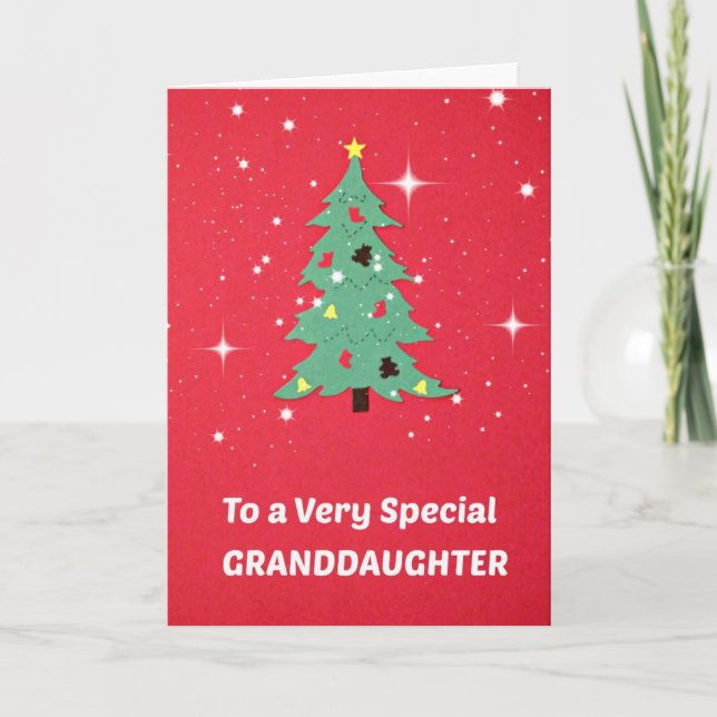 To a Very Special Granddaughter Holiday Card (Front)