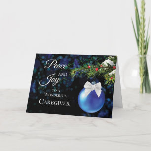 To a Wonderful Caregiver Holiday Greetings  Card