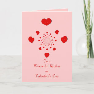 To a Wonderful Mother On Valentine's Day Holiday Card
