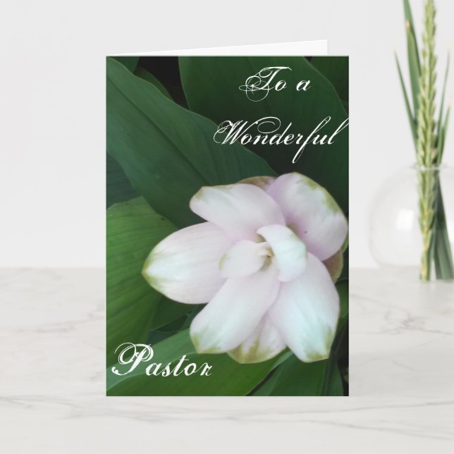To A Wonderful Pastor Thank You Card (Front)