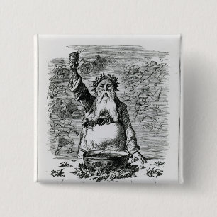 To Absent Friends! 15 Cm Square Badge