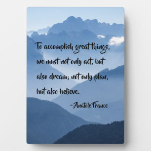 "To Accomplish Great Things," Inspirational Quote Plaque