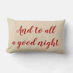 To All a Good Night Christmas Throw Pillow