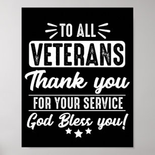 To all Veterans thank you for your service Poster