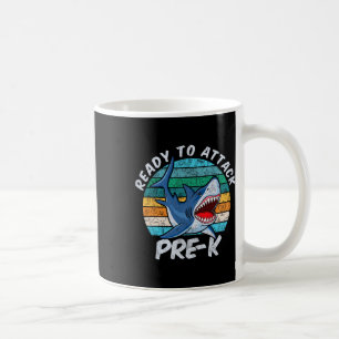 To Attack Pre-k Shark First Day Of Preschool Coffee Mug