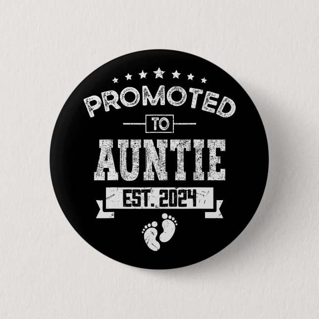 To Auntie 2024 New First Mothers Day 1st Time  6 Cm Round Badge (Front)