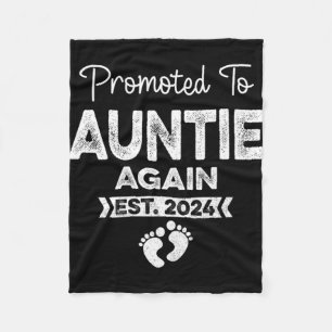 To Auntie Again Est 2024 Pregnancy Announcement 1 Fleece Blanket
