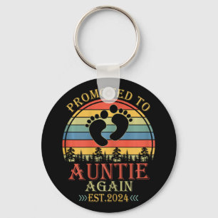 To Auntie Again Est 2024 Pregnancy Announcement  Key Ring