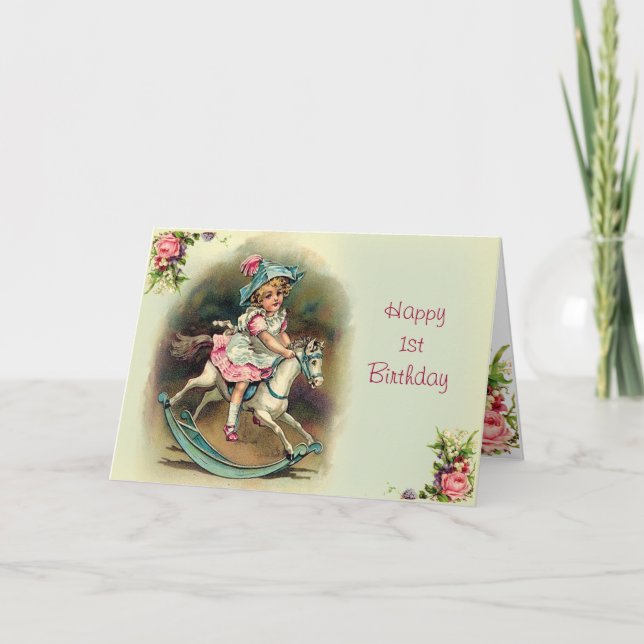 To Banbury Cross First Birthday Card (Front)