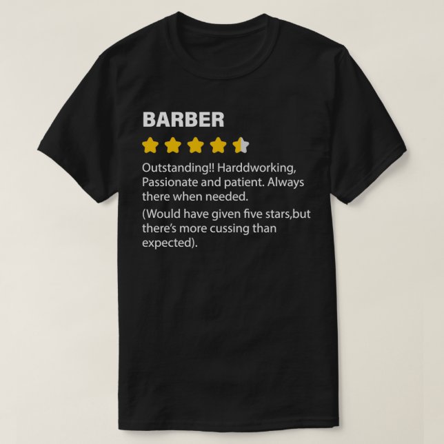 to BARBER funny definitionBARBER funny saying T-Shirt (Design Front)