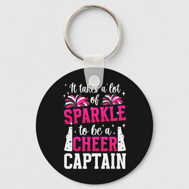 To Be A Cheer Captain Cheerleader Captain  Key Ring (Front)