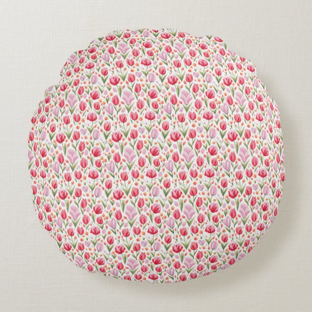 To Be A Flower, You Must Endure The Rain Round Cushion (Front)