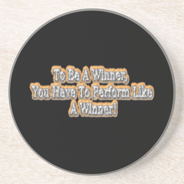 "To Be A Winner" Cute Design. Buy Now Coaster (Front)