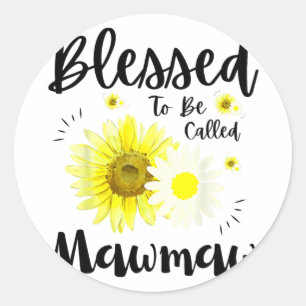 To Be Called Mawmaw Women Floral Cute Mothers Day Classic Round Sticker