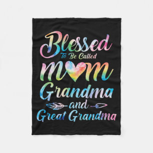 To Be Called Mum Grandma Great Grandma Mother's Da Fleece Blanket
