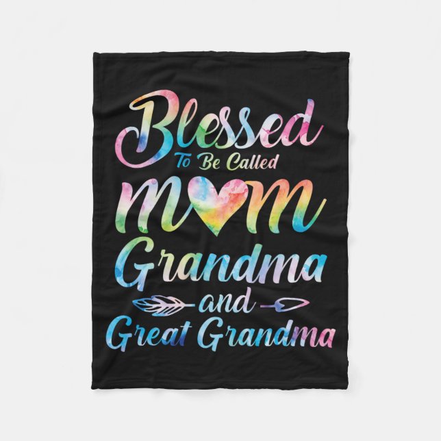 To Be Called Mum Grandma Great Grandma Mother's Da Fleece Blanket (Front)