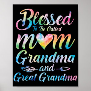 To Be Called Mum Grandma Great Grandma Mother's Da Poster