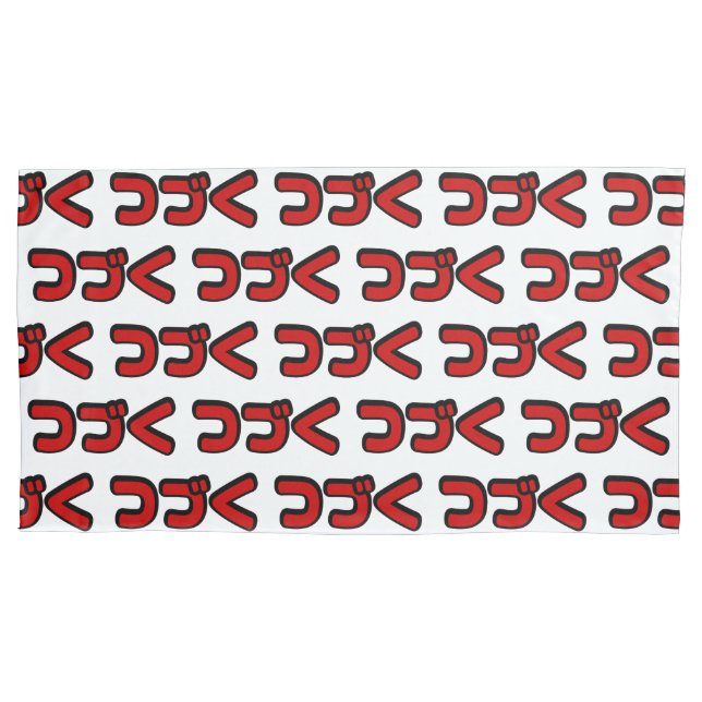 To Be Continued つづく Japanese Katakana Language Pillowcase (Front-Left)