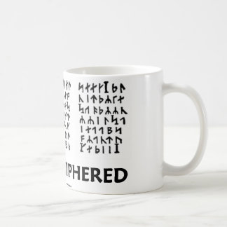 To Be Deciphered (Jules Verne Runic Cryptogram) Coffee Mug