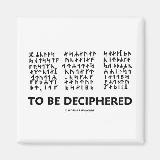 To Be Deciphered (Jules Verne Runic Cryptogram) Magnet