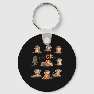 to Be Different Autism Awareness Baby Monkey Punch Key Ring