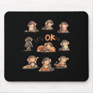 to Be Different Autism Awareness Baby Monkey Punch Mouse Mat