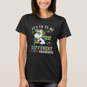 To Be Different Autism Awareness Cute Puzzle Unico T-Shirt