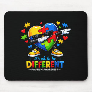 To be different dabbing autism awareness boy girl mouse mat