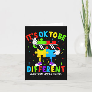 to Be Different for Mum Kids Women Autism Card