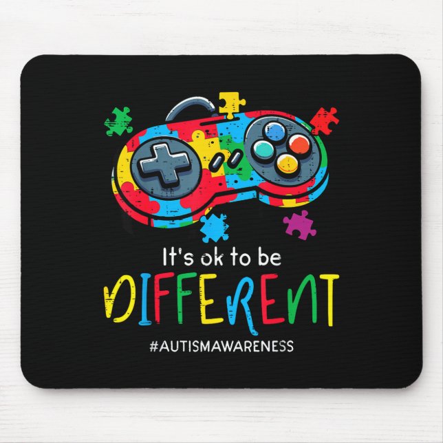 To be different gaming controller autism men boy mouse mat (Front)
