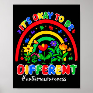 To be different puzzle autism awareness men women poster