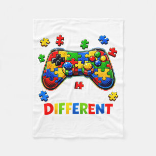 to Be Different Video Game Autism Awareness Boy Fleece Blanket