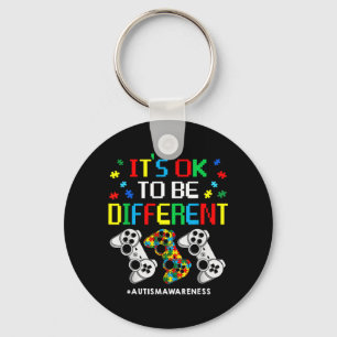 to Be Different Video Game Autism Awareness Boy Key Ring
