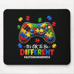 to Be Different Video Game Autism Awareness Boy Mouse Mat